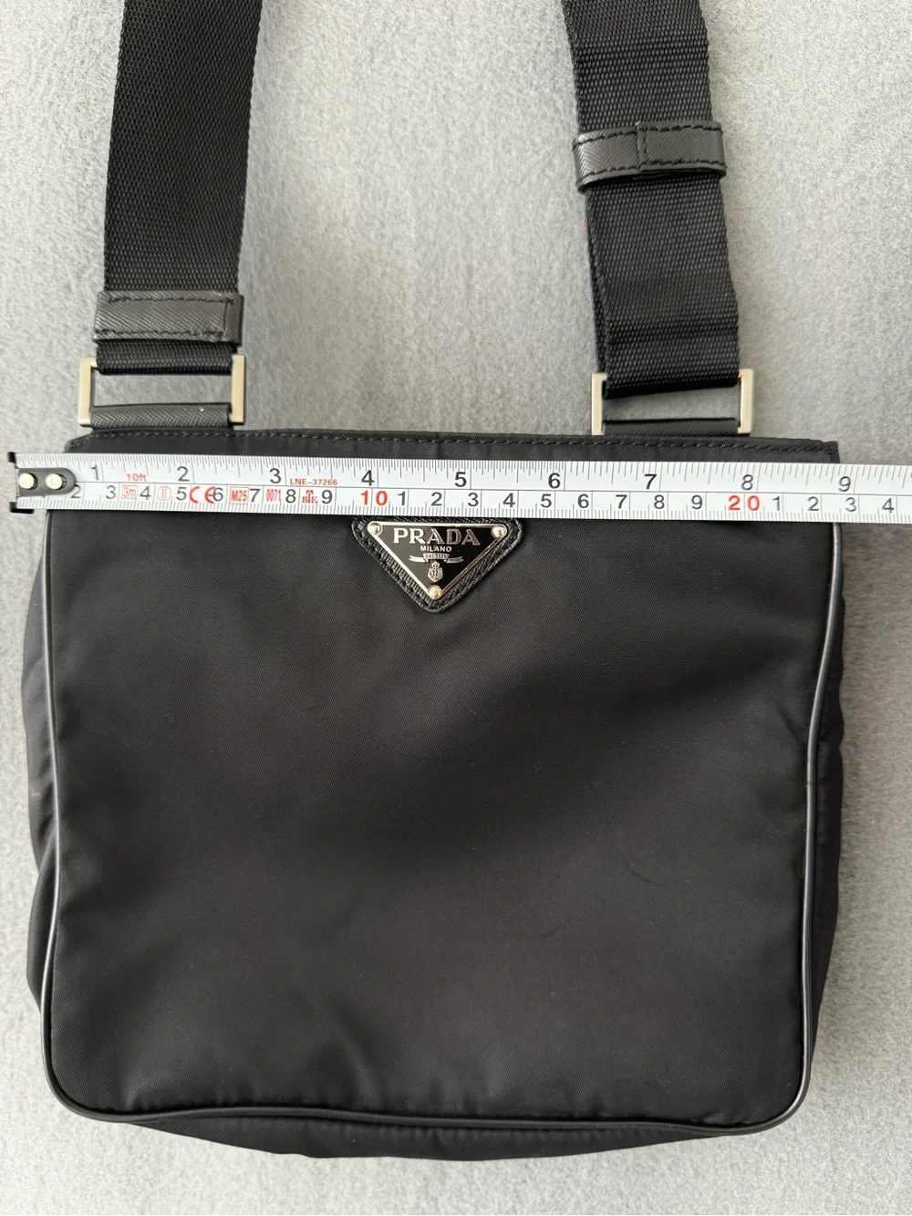 Prada Black Nylon Crossbody Messenger Bag